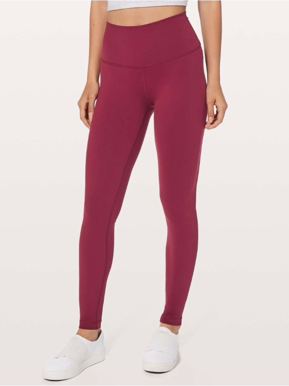 Lululemon Size 6 Wunder Under Tight Leggings Ruby Wine Full On Luon Cranberry